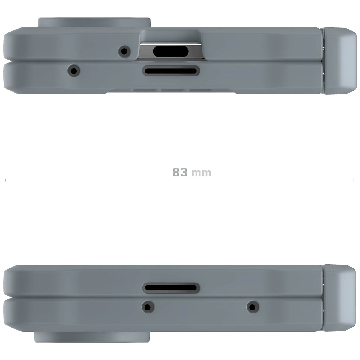 Galaxy Fold 7 Protective Phone Case Gray MagSafe Kickstand Magnetic
