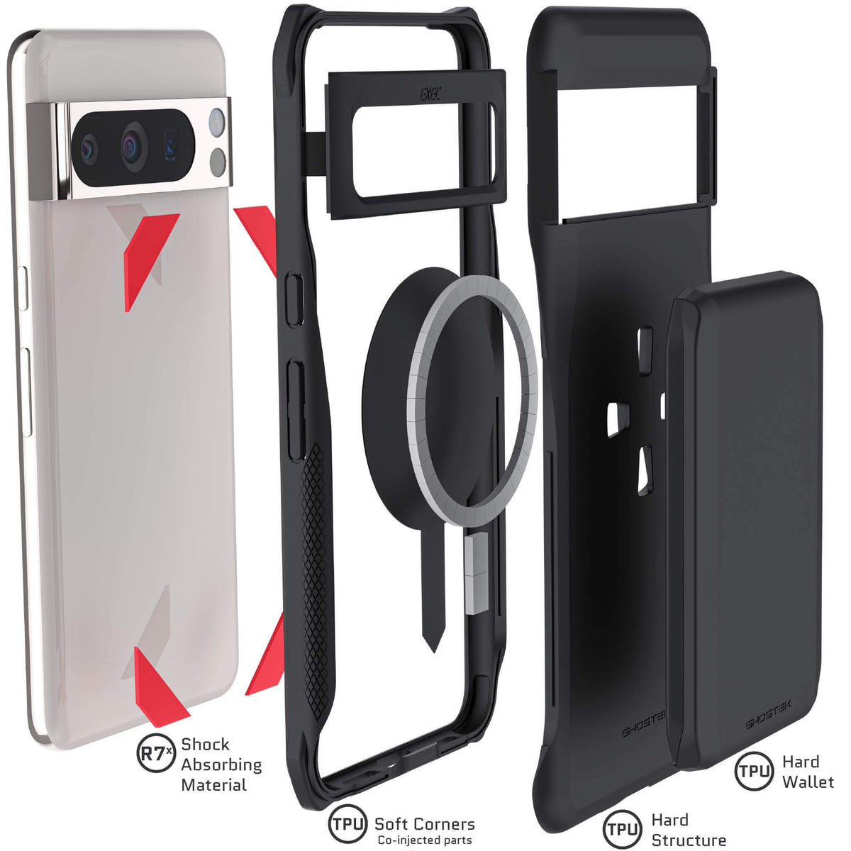 Pixel 8 Pro Wallet Case Card Holder