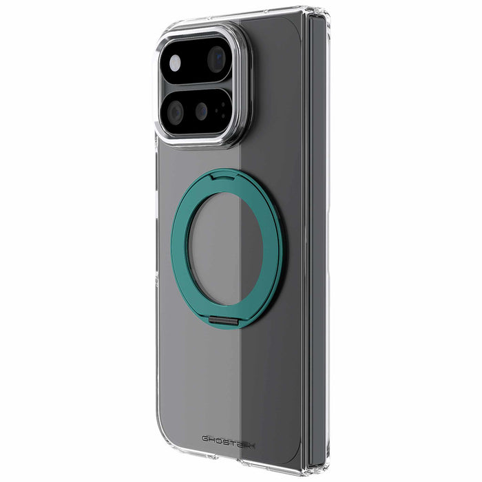Google Pixel 11 Pro Fold Phone Case Clear Teal MagSafe Ring Magnetic Cover