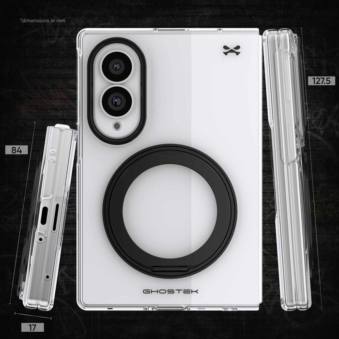 Galaxy Fold 8 Case Clear MagSafe Rotating Kickstand Magnetic