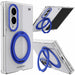 Samsung Galaxy Z Fold 8 Case Clear MagSafe Rotating Kickstand Blue