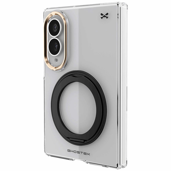 Samsung Galaxy Z Fold 8 Case Clear Gold MagSafe Kickstand Magnetic