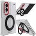 Samsung Galaxy Z Fold 8 Case Clear Red MagSafe Kickstand Magnetic