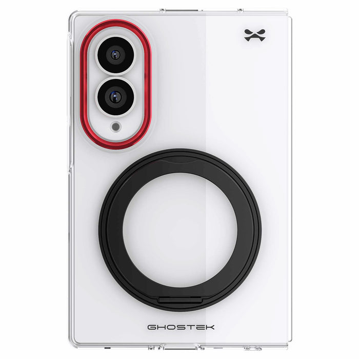 Samsung Galaxy Fold 8 Case Clear Red MagSafe Kickstand Magnetic