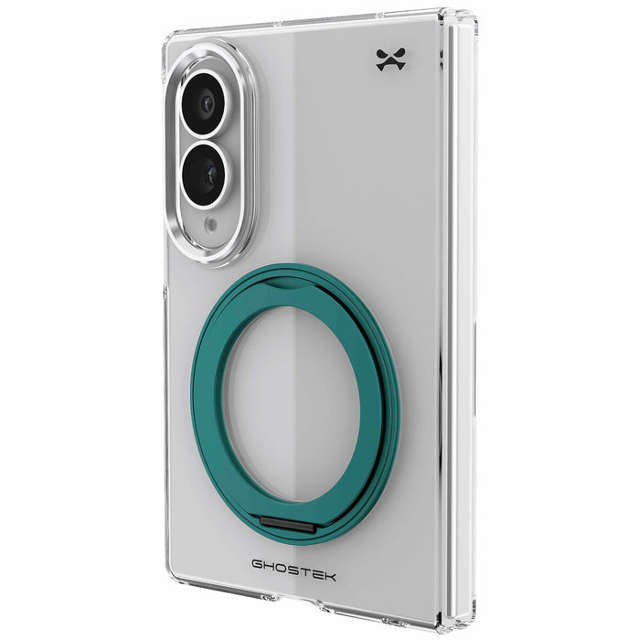 Samsung Galaxy Z Fold 8 Case Clear Teal Kickstand