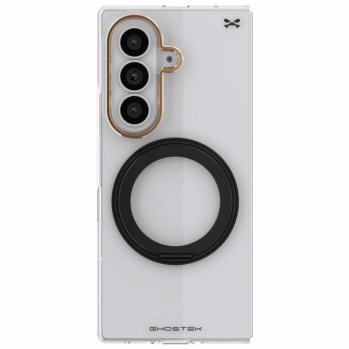 Samsung Galaxy Fold 8 Ultra Case Gold Clear MagSafe Kickstand Magnetic Cover