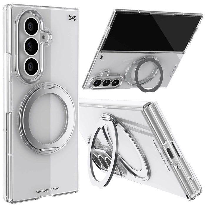 Samsung Galaxy Z Fold 8 Ultra Case Silver MagSafe Kickstand Magnetic Protective