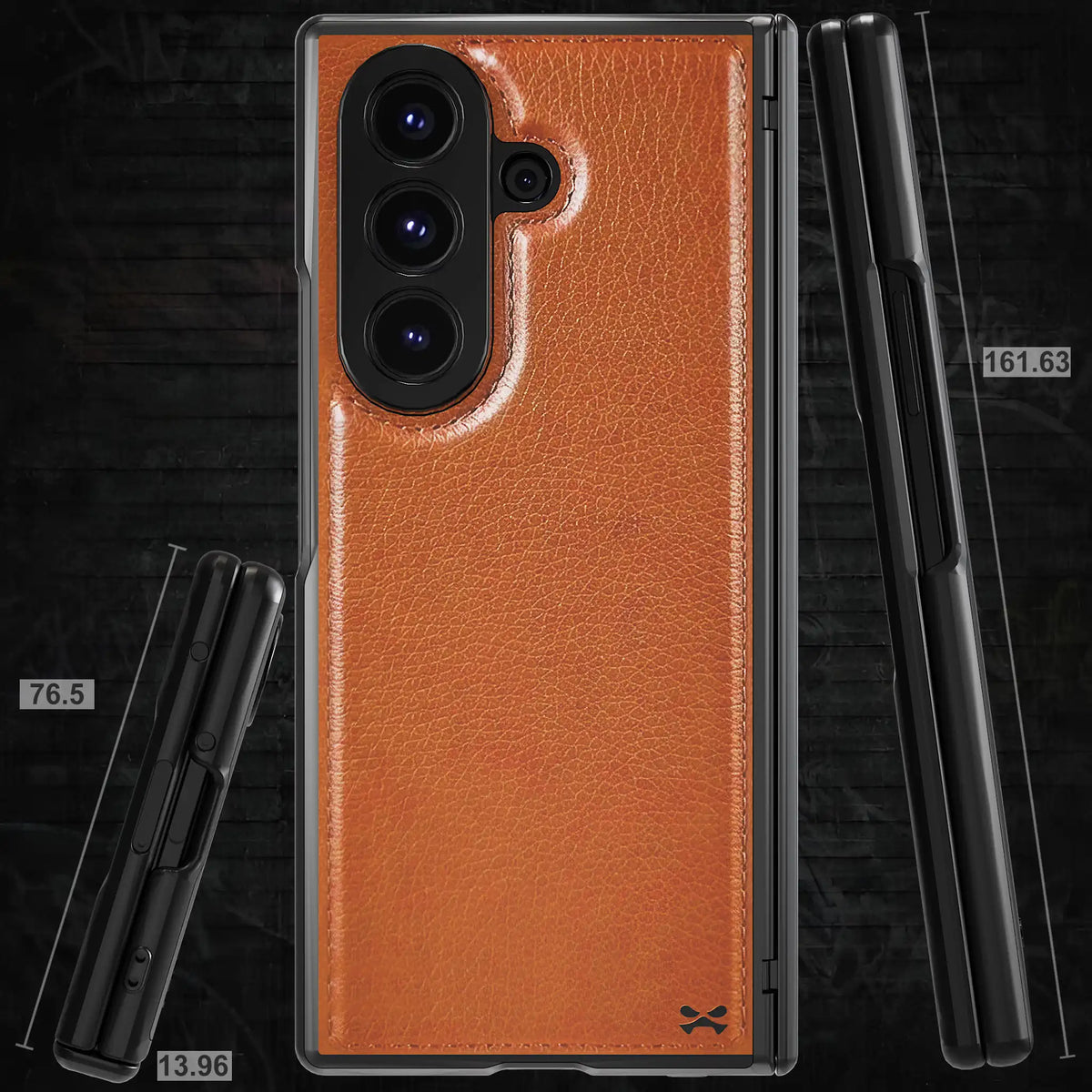 Galaxy Fold 7 Case Leather Brown with MagSafe Magnetic