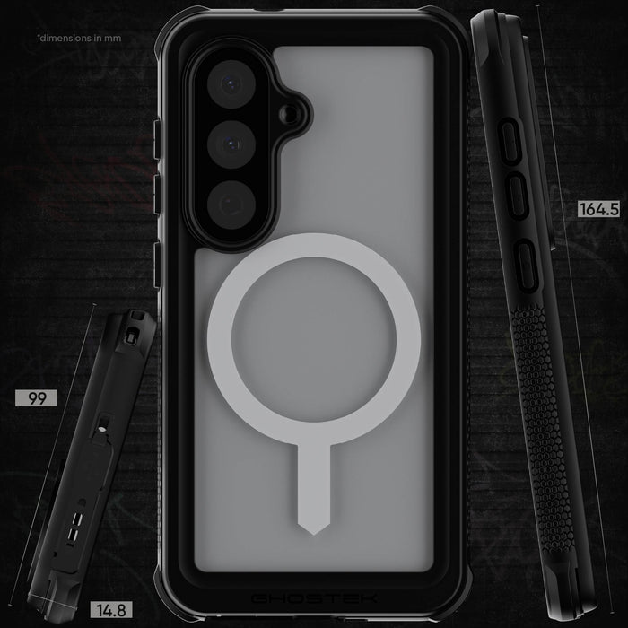 Galaxy S26 Case Waterproof with Screen Protector, MagSafe and Belt Clip Holster Full Body Heavy Duty