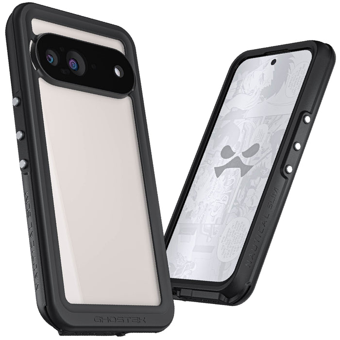 Google Pixel 9 Waterproof Protective Phone Case with Screen Protector Rugged Full Body Cover Clear