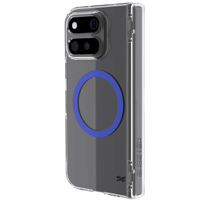 Pixel 11 Pro Fold Case Clear MagSafe Hinge Cover Blue