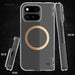 Pixel 11 Pro Fold Case Clear MagSafe Hinge Cover Gold
