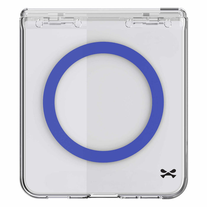 Samsung Z Flip 8 Case Clear Blue MagSafe Hinge Cover