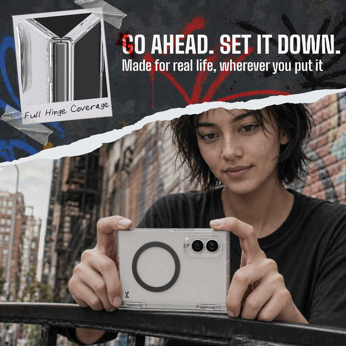 Samsung Galaxy Z Fold 8 Case Clear MagSafe Hinge Cover Magnetic