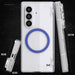Galaxy Z Fold 8 Ultra Case Clear MagSafe Hinge Cover Blue