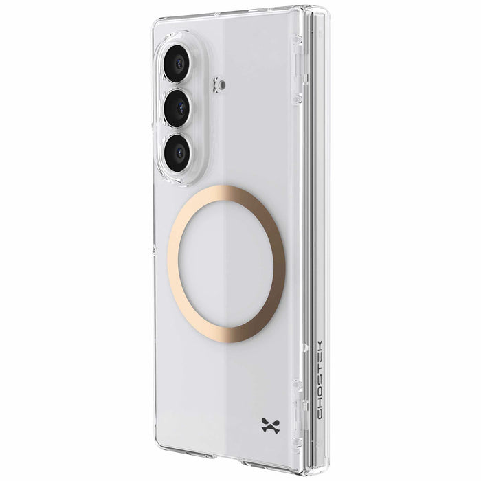 Galaxy Z Fold 8 Ultra Case Clear MagSafe Hinge Cover Gold