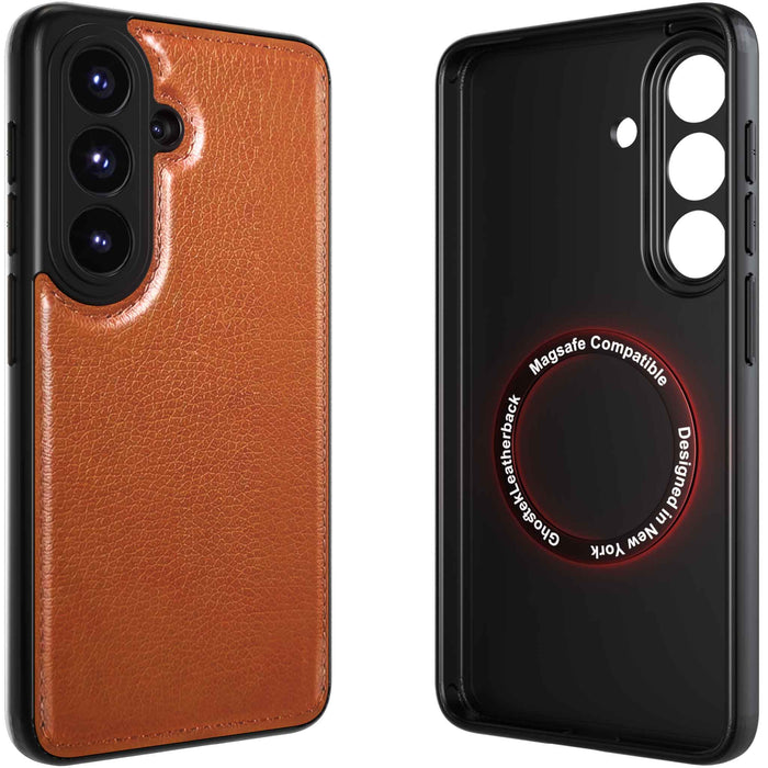 S26 Leather Case Brown with MagSafe Magnetic 