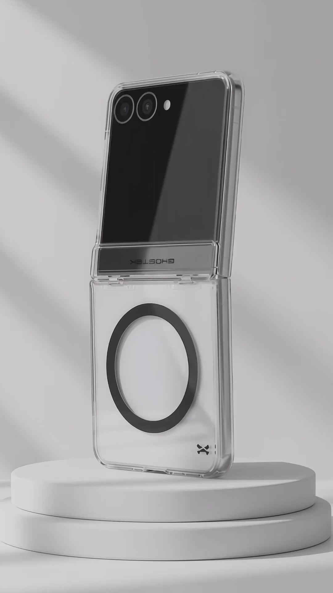 Galaxy Z Flip 8 Clear Case with MagSafe Screen Protector and Hinge Cover