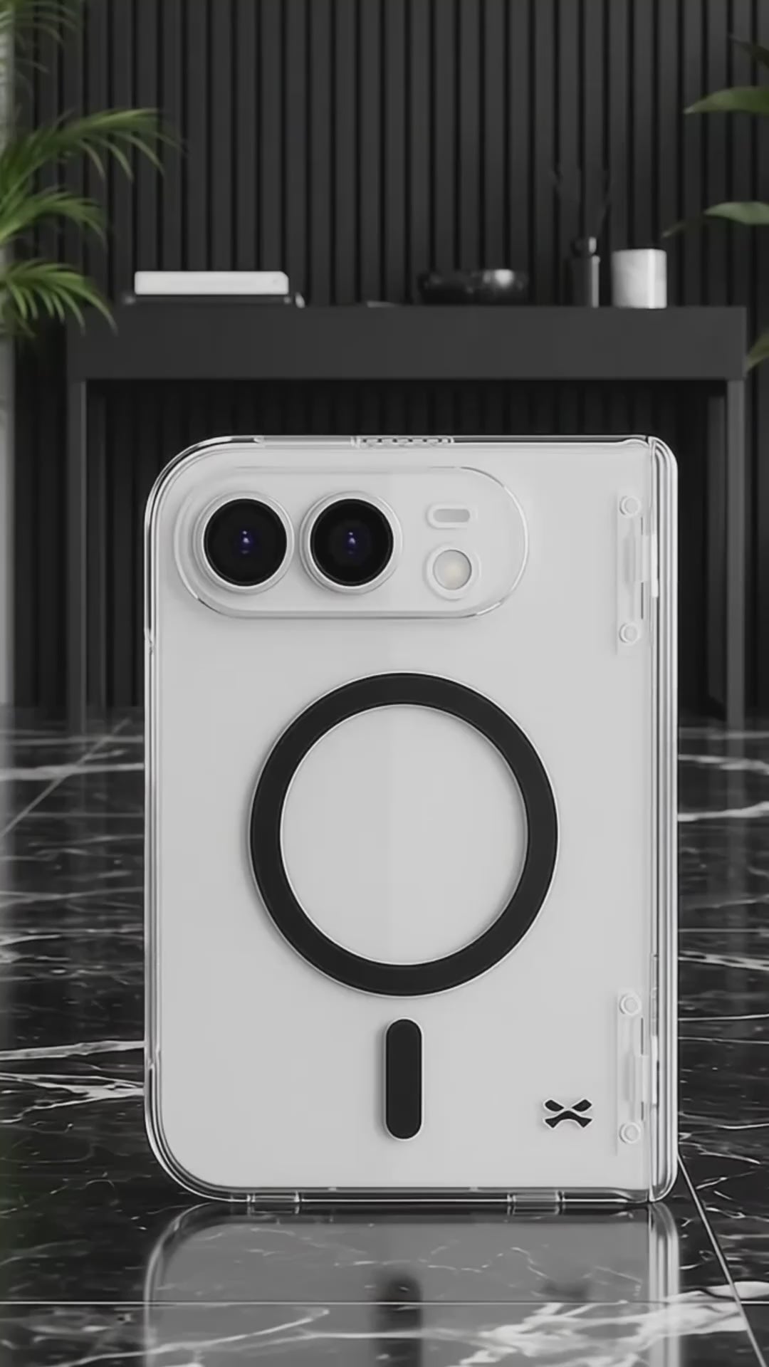 iPhone Duo Case Clear MagSafe Hinge Cover Screen Protector