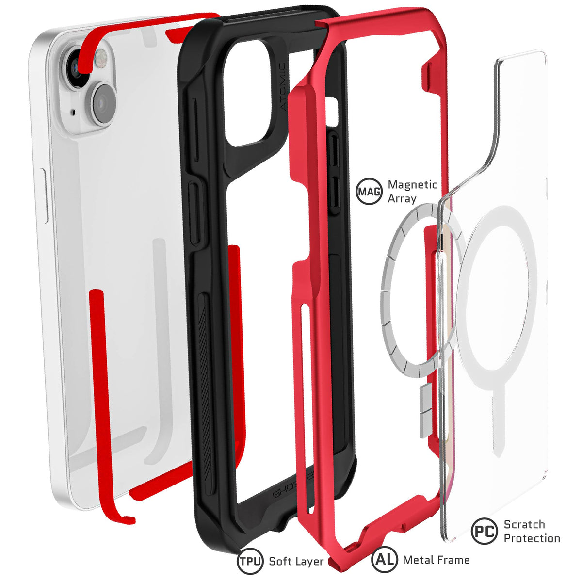 Apple iPhone 14 Plus Phone Case Red MagSafe