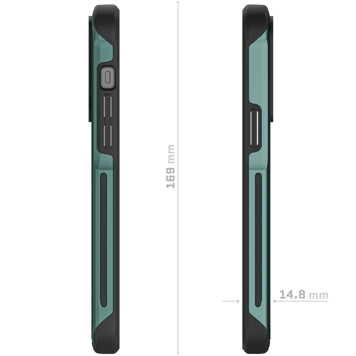 iPhone 14 Pro Case Green Metal MagSafe