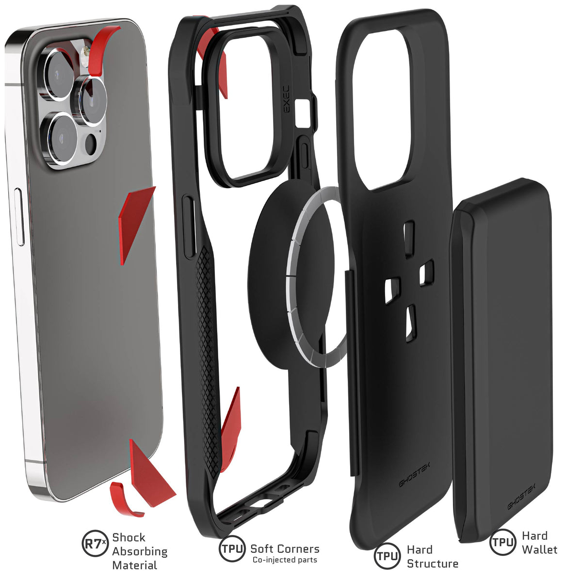 iPhone 14 Pro Wallet Case MagSafe Black